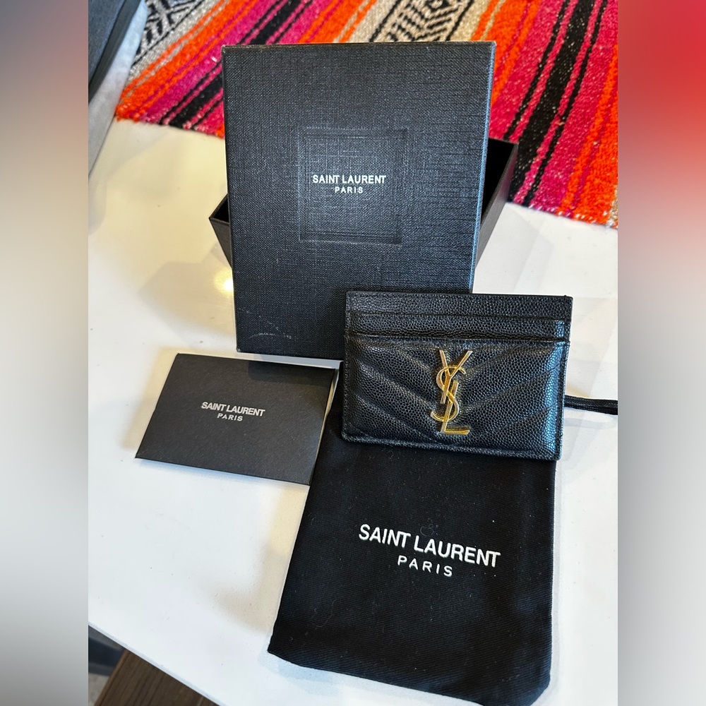 YSL wallet with box and all official documents it came with!